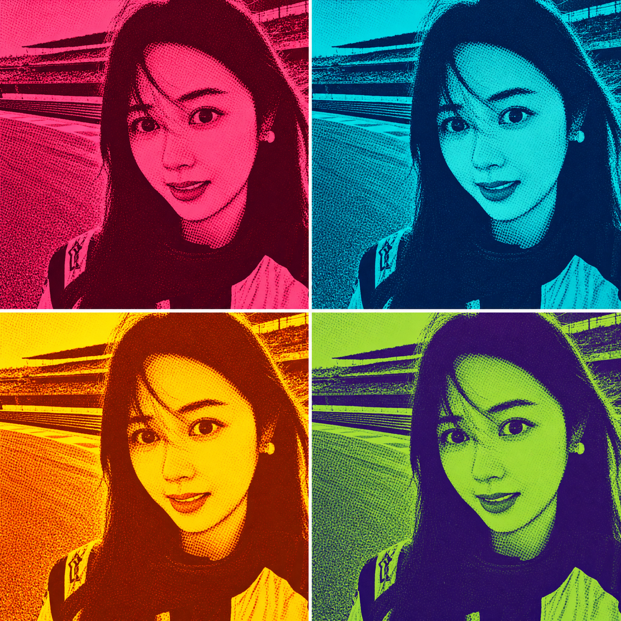 Pop Art Portrait - Warhol quad pop art